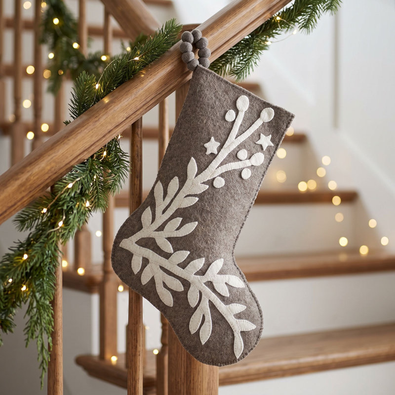 Hand-Felted Wool Christmas Stocking