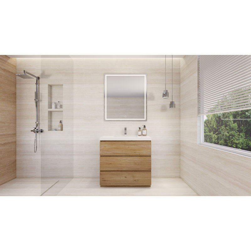 Ensemble de meuble-lavabo simple 36 po Dennes, Chêne naturel