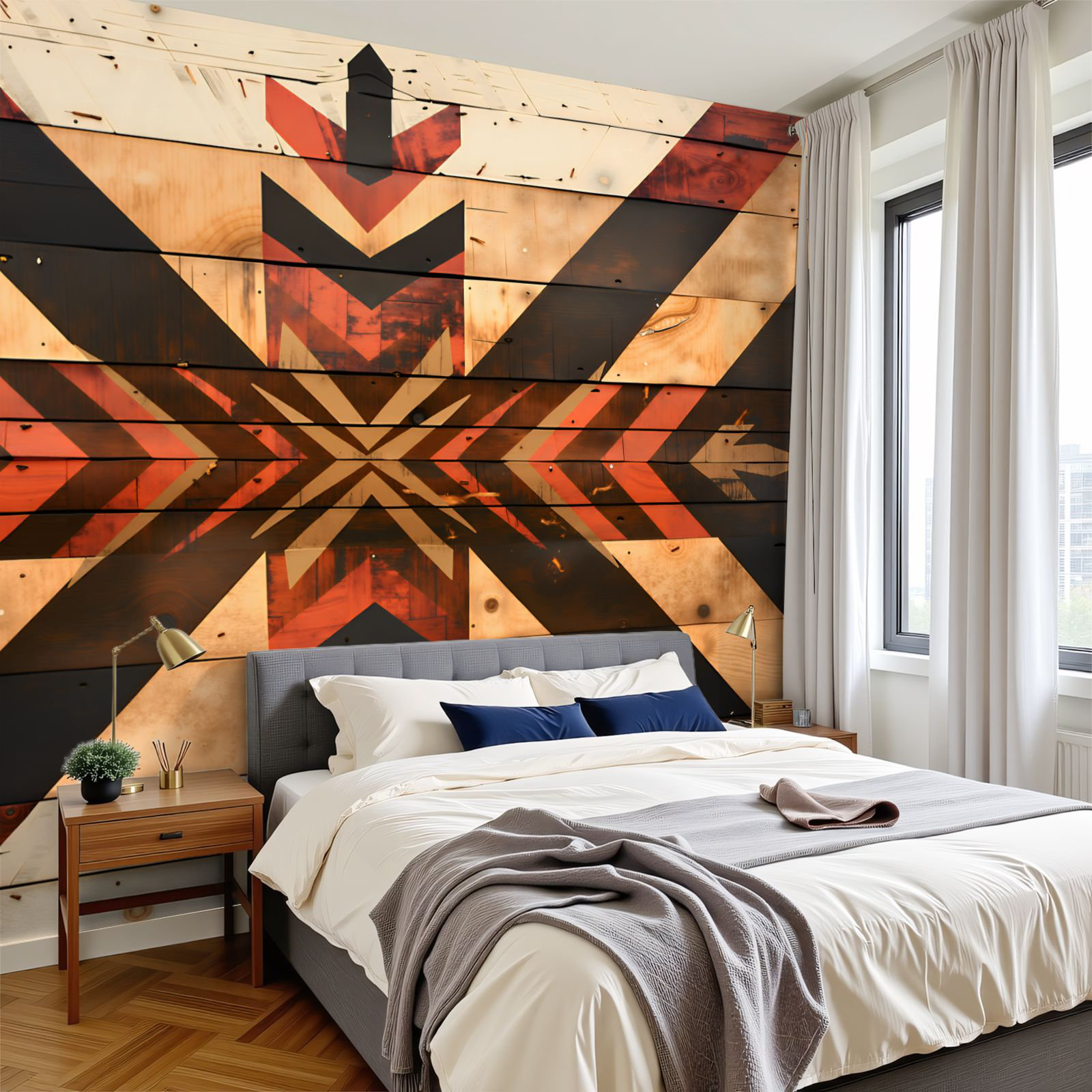 Trabal Pvc Red Barrel Studio® Peel and Stick Wallpaper Western Aztec Southwestern ...