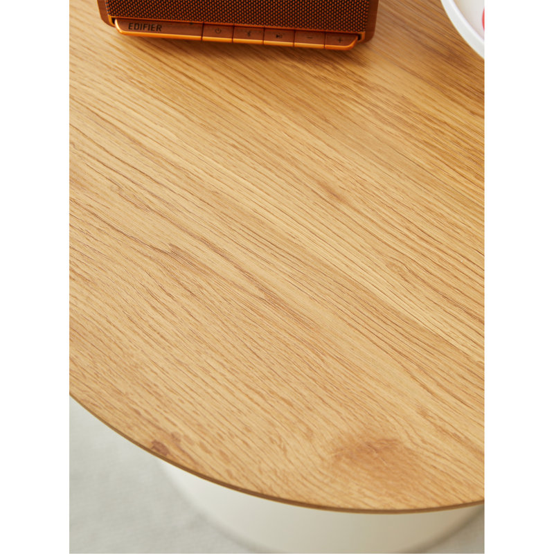 TABLE RONDE BLANC + BOIS