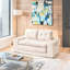 Lit convertible 21 po, velours côtelé, mousse haute, antidérapant, pour petits espaces, lit beige avec cadre en acier à mémoire de forme, sans assemblage, chambre d'amis idéale,