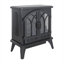 Foyers d'intérieur et accessoires avec verre trempé noir antique + tôle, rangement et télécommande