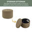 Repose-pieds de rangement rond 22 po Stansell-116319104