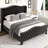 Mieya Velvet Upholstered Platform Bed Frame with Button Tufted Wingback Headboard and Footboard-69652661-90342259
