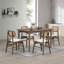 Ensemble de salle à manger 5 pièces Solace avec chaises courbées-22406877