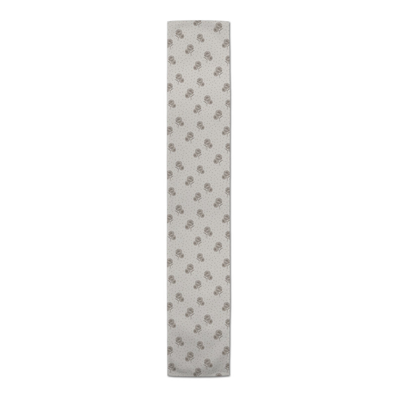 Chemin de table rectangulaire, gris, 72 po x 16 po