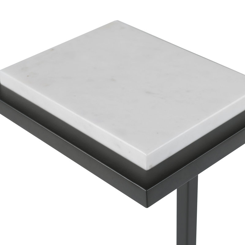 FURNITURE, White Marble/Satin Black