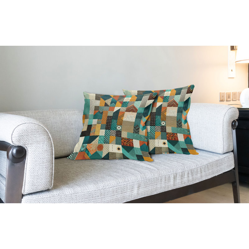 Fabric Reversible Throw Pillow, 20"H x 20"W, Square