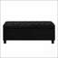 Banc de rangement rembourré capitonné à boutons, banc d'entrée en similicuir avec pieds en bois fuselés, banc de lit
