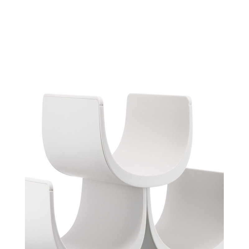 Noè 6 Bottle Tabletop Wine Bottle Rack, White