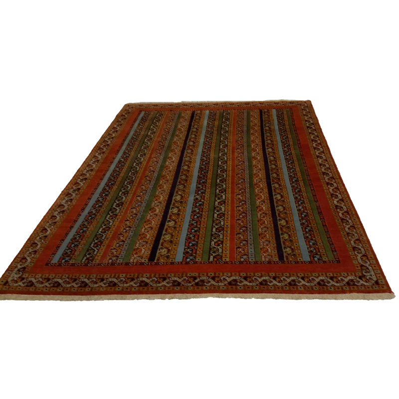 Canvello Hand Made Modern All Over Indo Gabbeh Rug - 6'6'' X 9'9''