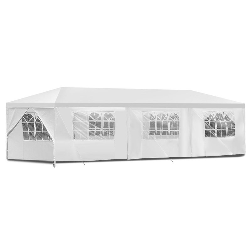 White 10'x30' Outdoor Wedding Party Canopy Tent with Removable Sidewalls