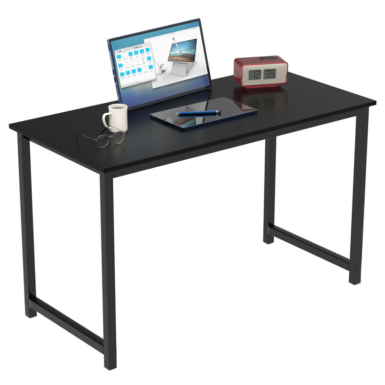 Coleshome 48 Inch Computer Desk, Modern Simple Style Desk for Home Office,  Study Student Writing Desk, Black