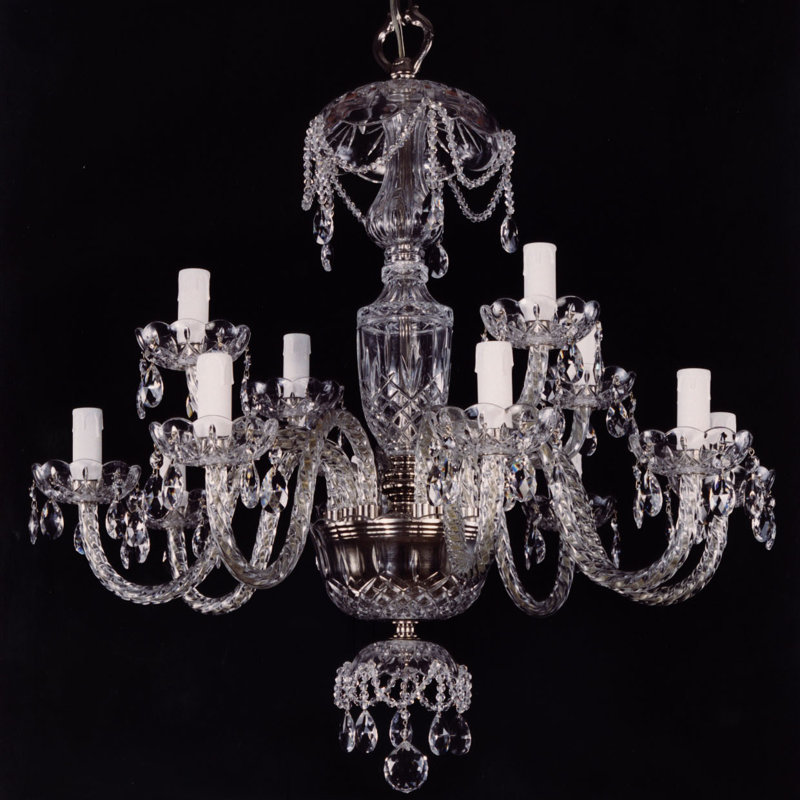 Deatsville 12 - Light Candle Style Chandelier, Polished Chrome Plated