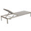 Ensemble de chaises longues inclinables d'extérieur de 76 po 8 pièces Aynura - 4 chaises longues en aluminium avec piscine, 4 tables d'appoint assorties, filet à séchage rapide et roues dissimulées - gris brossé-1198956292-1201189974