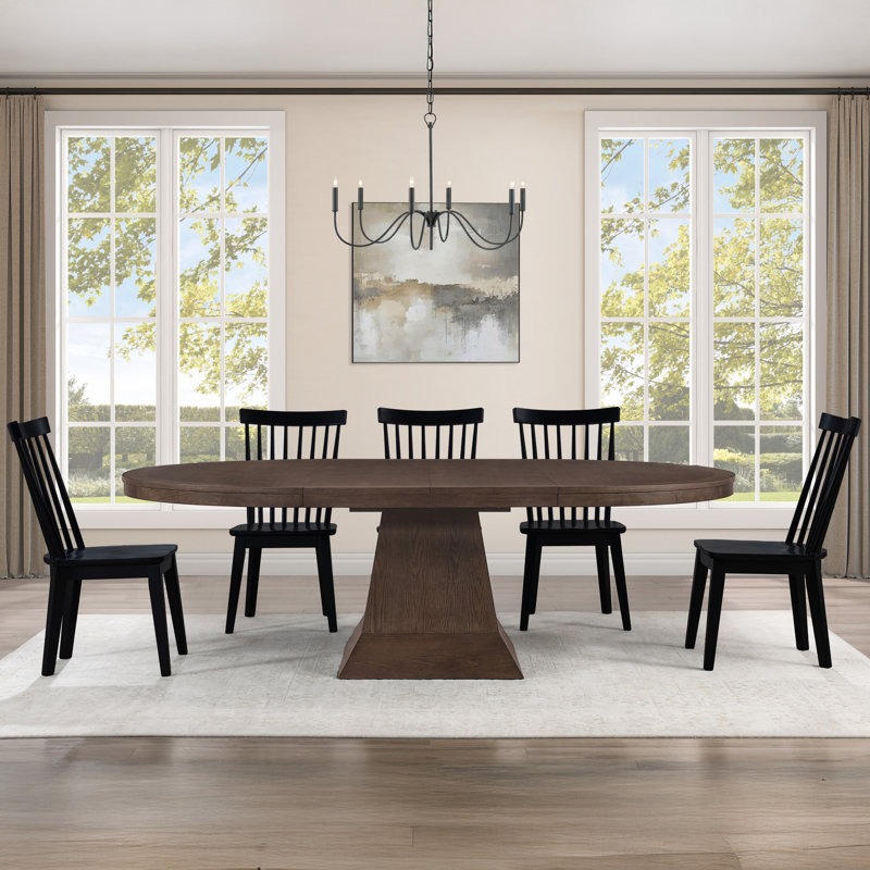 Vaughn Extendable Wood Dining Table, Coffee