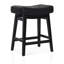 Tabouret de bar 24 po en bois massif noir idéal pour îlot de cuisine et comptoir-1248178298