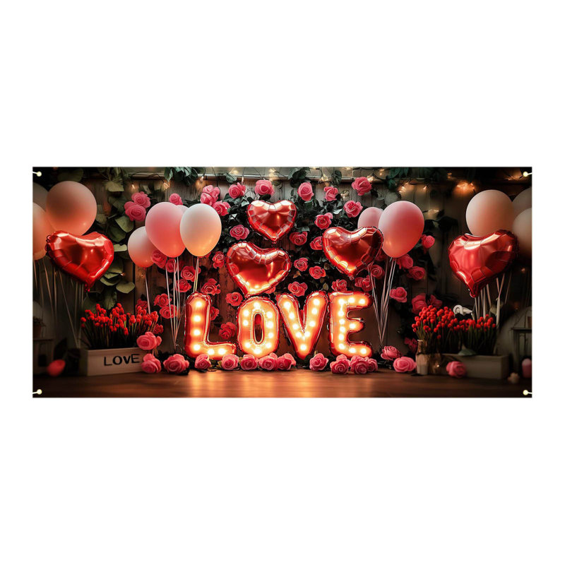 Porte de garage pour la Saint-Valentin, A,B,C,D,E,F