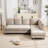 95" Upholstered L Shaped Sofa Modern Sectional-926521336