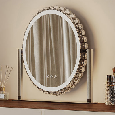 Makeup Vanity with Light mirror,2 drawers
