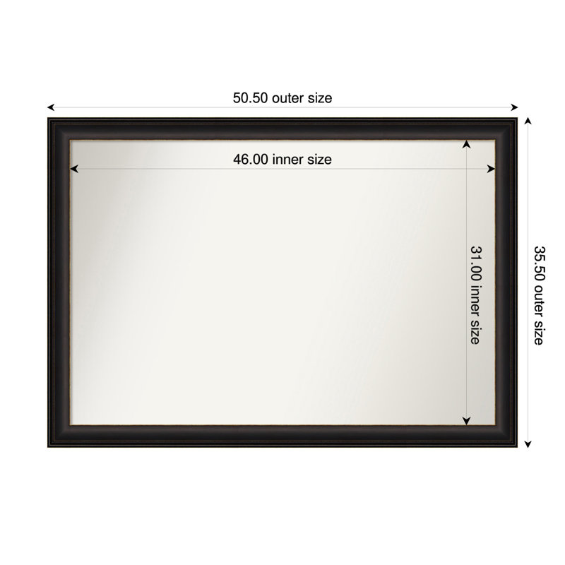 Miroir mural Tavalas, Rectangle, 33,5 po x 50,5 po