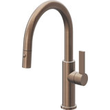Corsano Contemporary Pull Down Kitchen Faucet with Button Sprayer Low Arc Spout and FB Series Handle