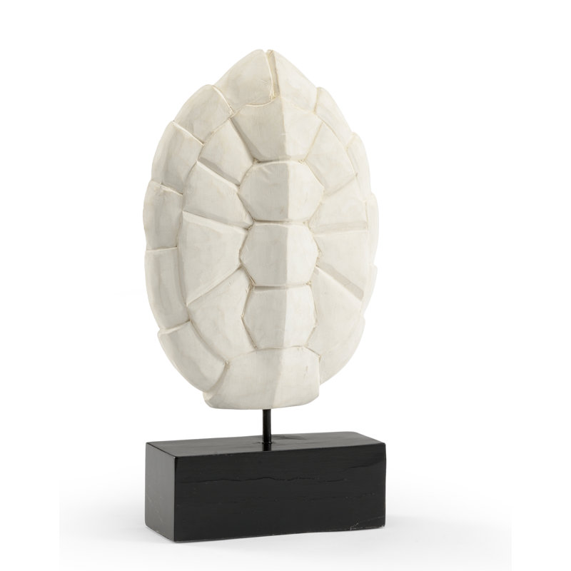 Coastal Turtle Shell Sculpture, 17.5" H x 9" W x 9" D
