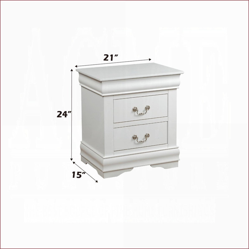 Table de chevet 2 tiroirs Traditional