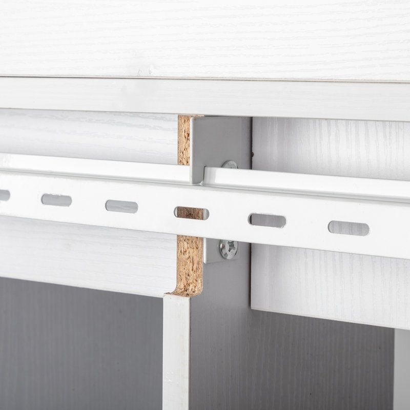 Floating Exquisite Room-saving Wall Built-up Computer Desk, White