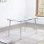 Ensemble de table et de chaises: table de salle à manger en verre, ensemble de chaises de salle à manger, 4 chaises de salle à manger grises et 1 table de salle à manger. Dimensions de la table: l 51 po x P 31,5 po x H 30 po