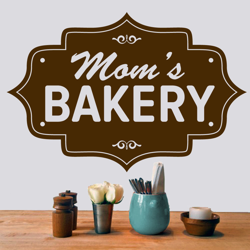 Décalcomanie murale pour la boulangerie maman, Brun