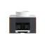 Meuble-lavabo Erba de 24 po avec lavabo, armoire murale en noyer avec porte-serviettes gratuit, lavabo simple en céramique blanche, sans drain et robinet, pré-assemblé-1291735783-1291735786
