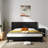 80.2" Wide King Headboard Made Of Wood - Modern Decorative Style, Wall Mounted Fluted Panel Wingback Headboard, Black Color Scheme, Elegant Real Surface, Contemporary 3d Carving Detail, Versatile-1507485035-1507485033