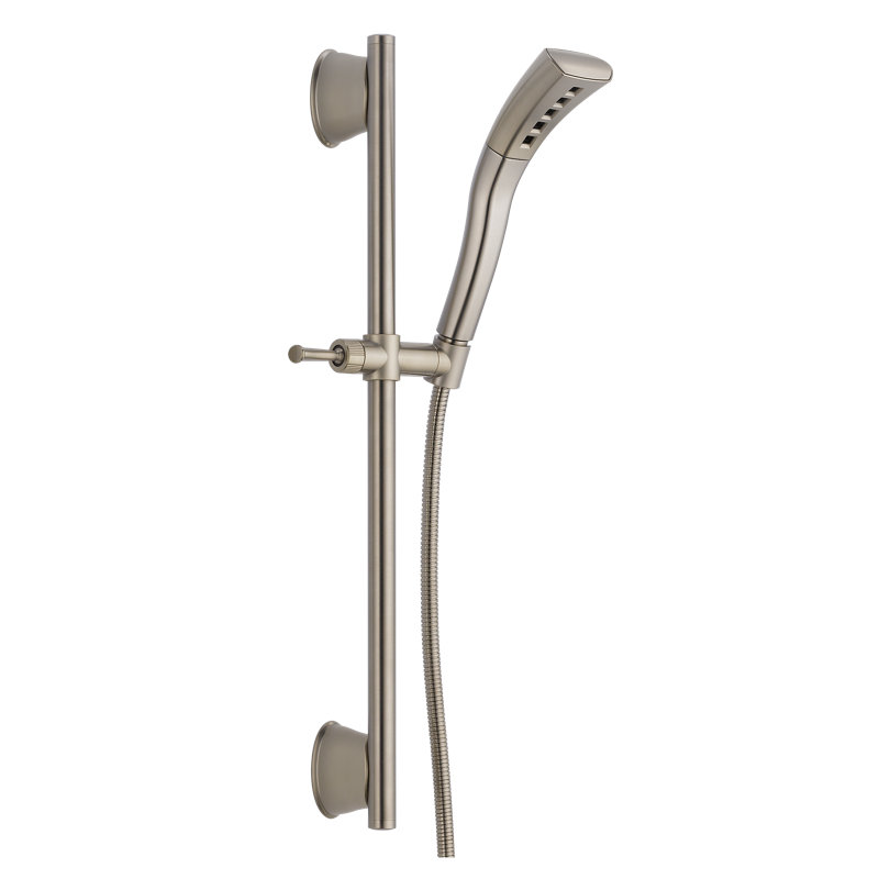 Pomme de douche à main coulissante double standard avec technologie Universal H2Okinetic, Inoxydable