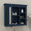 Armoire à pharmacie murale moderne 30 po x 28 po avec miroir et 3 tablettes ouvertes-1472020711