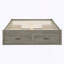 Lit plateforme double avec 6 tiroirs de rangement-1229557900
