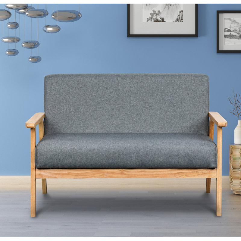 Asteria Upholstered 45'' Loveseat, Beige Linen