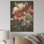 Fleurs de lys rouges et blanches - lys sur bois