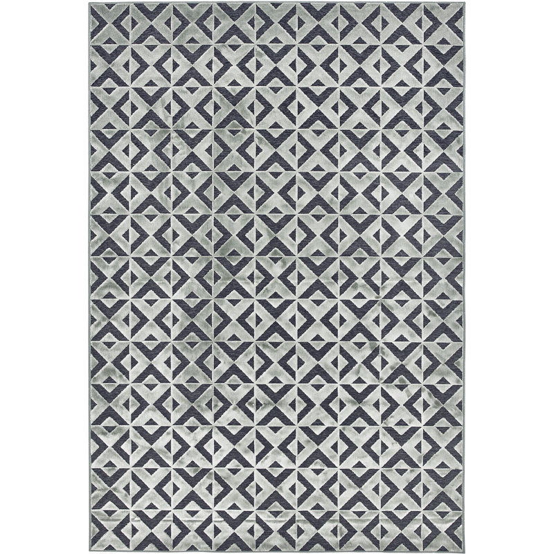 Mekhi Geometric Hand Woven Area Rug, Rectangle 65 x 110cm