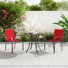 Ensemble de salle à manger pour 2 personnes en métal avec table ronde