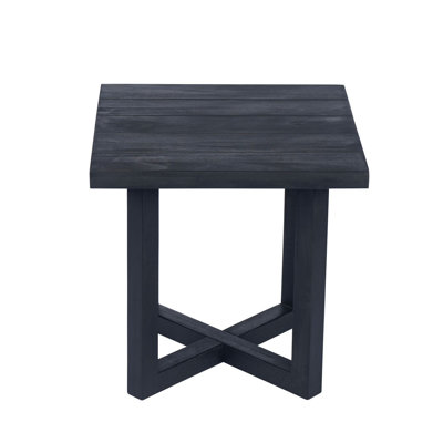 ELLA SQUARE SIDE TABLE, Black - Durable and Stylish, Perfect for Small Spaces and Modern Decor by Ebern Designs