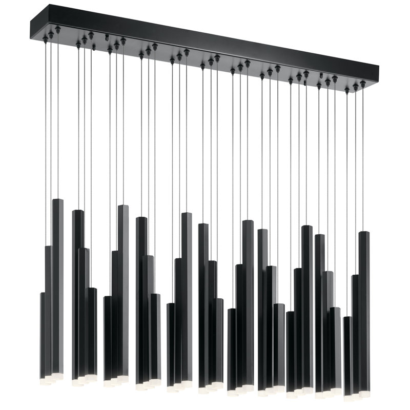 Montagu 33 - Light Satin Black LED Kitchen Island Pendant