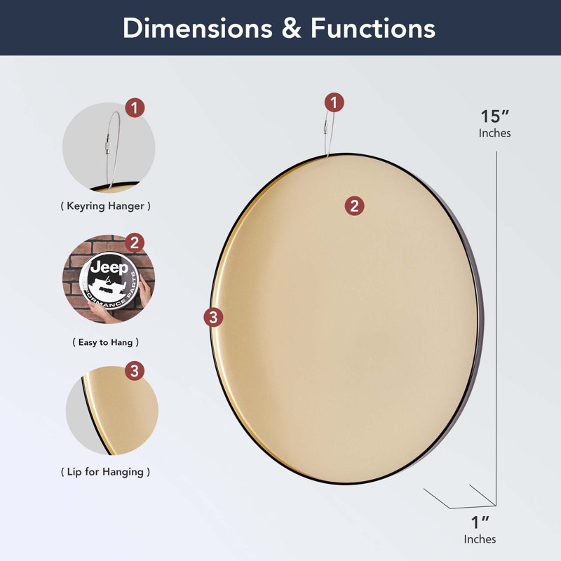Enseigne ronde en métal 15 "Mancave