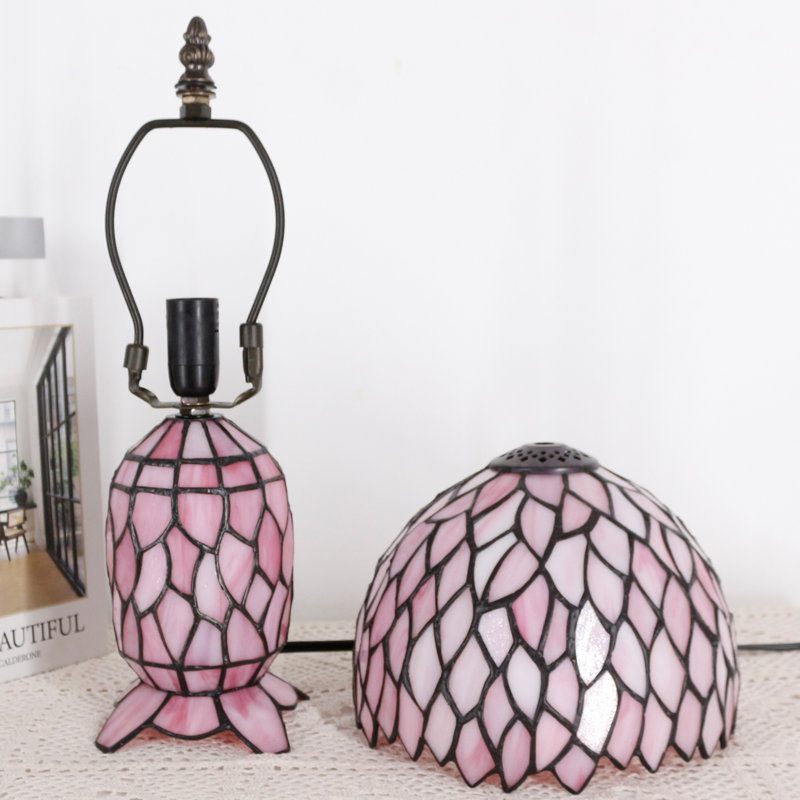 Petite lampe de table Tiffany Wisteria, Rose