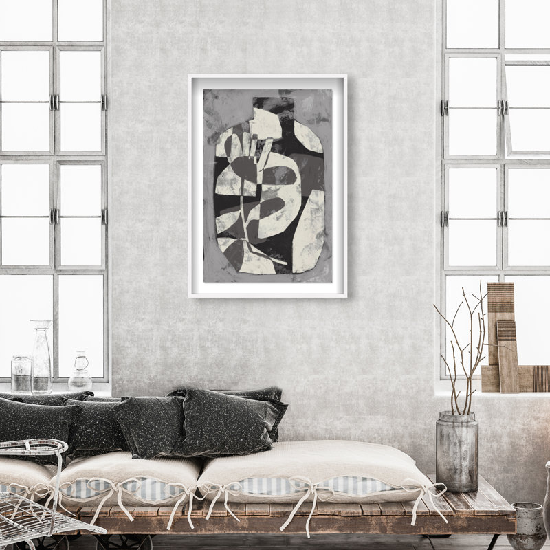 Minimalist Vase Print by Oliver Gal, 46.5"H x 31.5"W, White Shadowbox