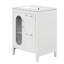 Meuble-lavabo 24 po avec lavabo, meuble-lavabo avec deux tiroirs et porte, tablette réglable, bois massif et panneau de fibres à densité moyenne-271755703