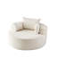 Fauteuil convertible une place, chenille 55'l, sans assemblage, doux pour le salon, beige, une place en chenille moelleuse de 55'l, installation facile.