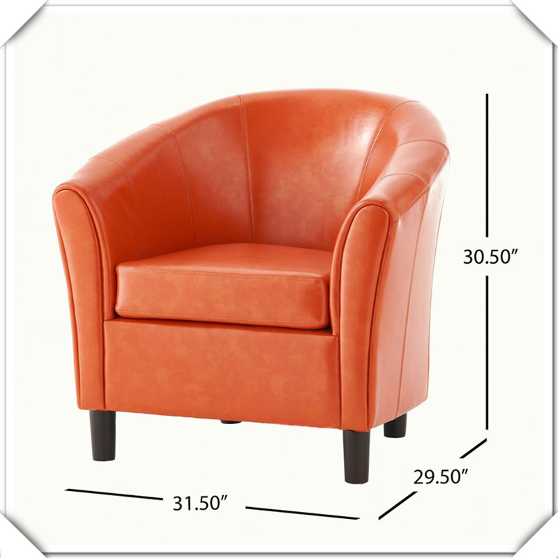 Fauteuil club rembourré en similicuir pour la maison