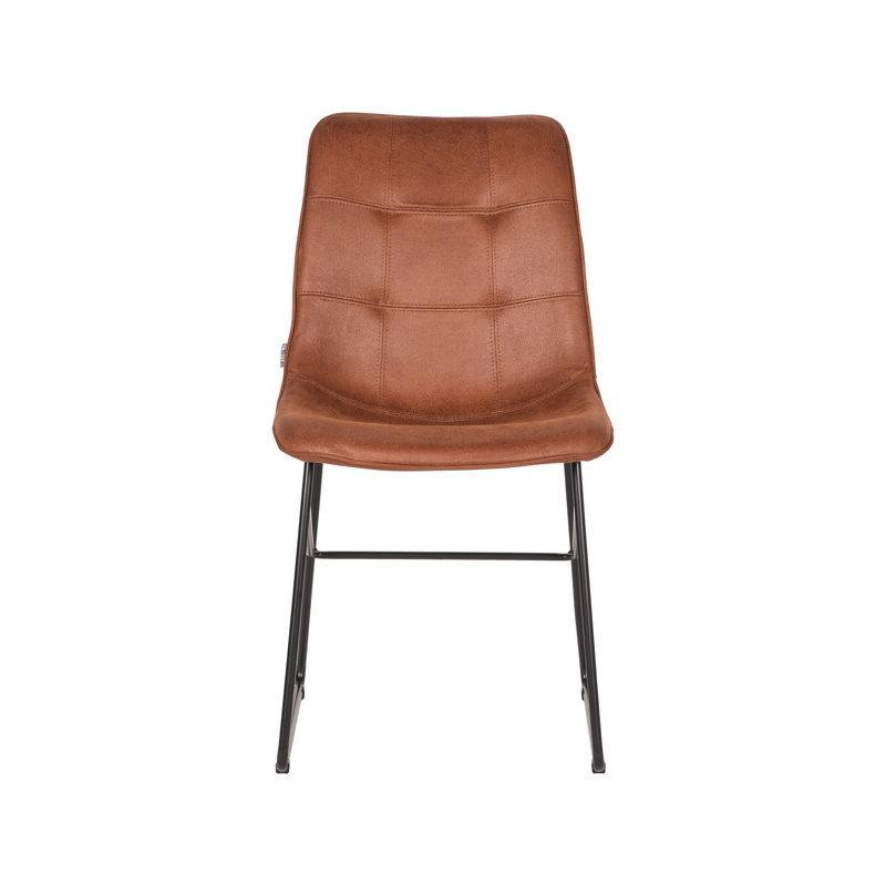 Nueva Vista 50cm H Microfiber / Microsuede Upholstered Side Chair, Cognac