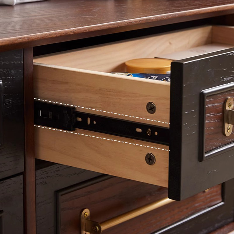 Meuble télé avec portes à enroulement peu encombrantes, H 18,89 po x L 94,48 po x l 15,74 po